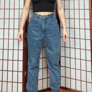 Actual Vintage L.L. Bean Flannel Lined High Waisted Mom Jeans | Medium Wash